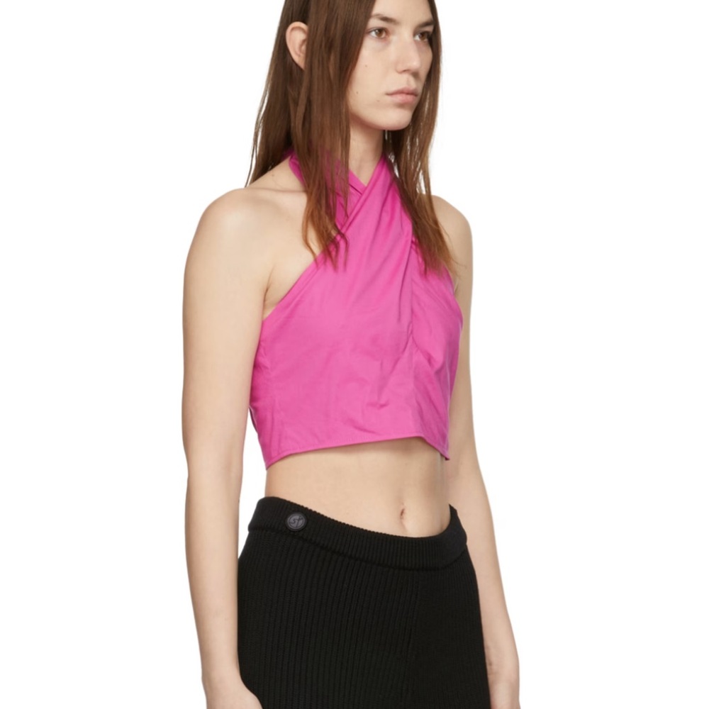 staud kai twist crop halter top